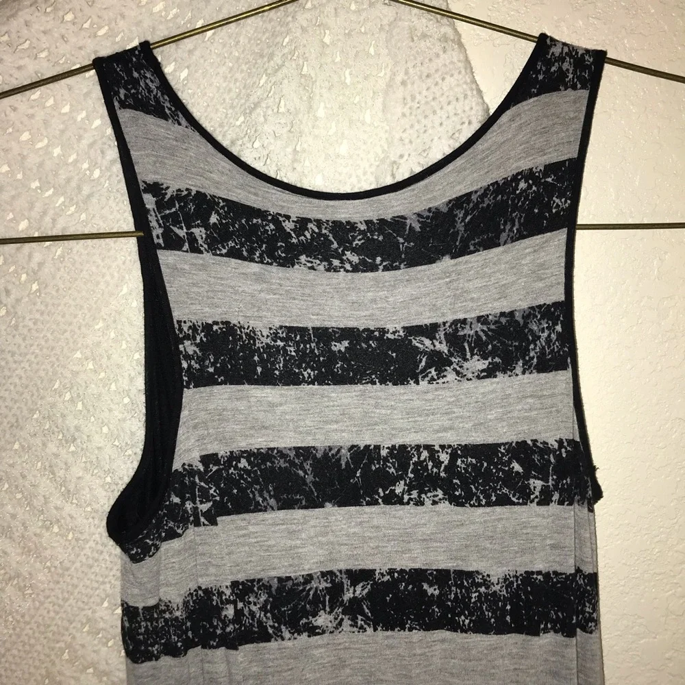 Striped Tank Maxi Dress in Black and White - Picture 5 of 8